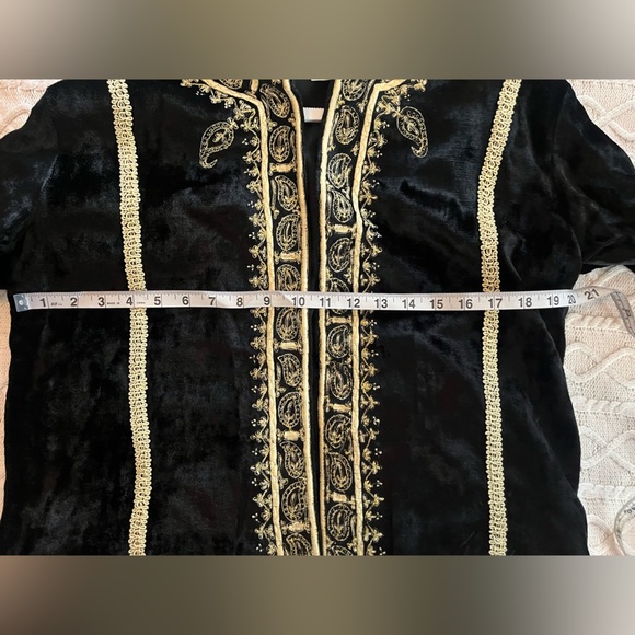 Soft surroundings Elegant Black and Gold Women's Jacket Size Small Runs Large - Picture 15 of 16